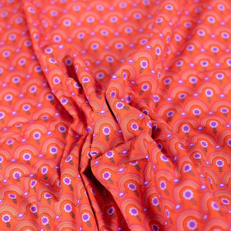 Tissu coton - Graphic flower