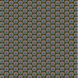 Tissu coton - Flower dark brown