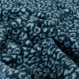 Tissu sherpa - Léopard bleu