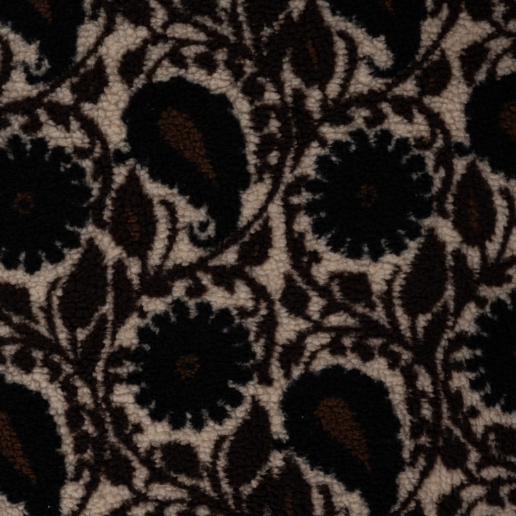 Tissu sherpa - Cachemire dark brown