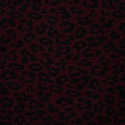 Tissu sherpa - Léopard vin