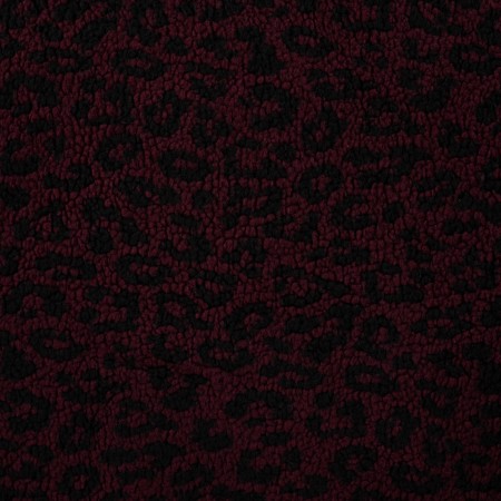 Tissu sherpa - Léopard vin