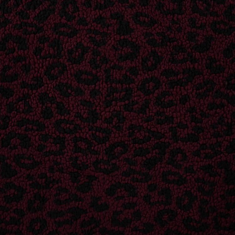 Tissu sherpa - Léopard vin