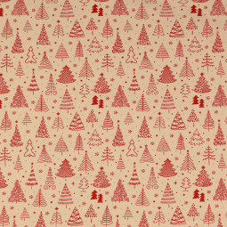 Tissu cotonnade - Arbres de Noël