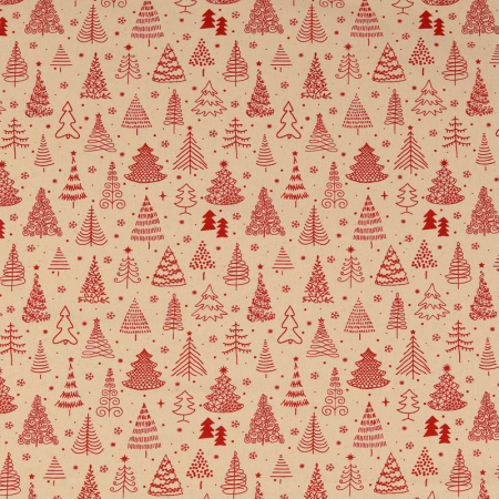 Tissu cotonnade - Arbres de Noël