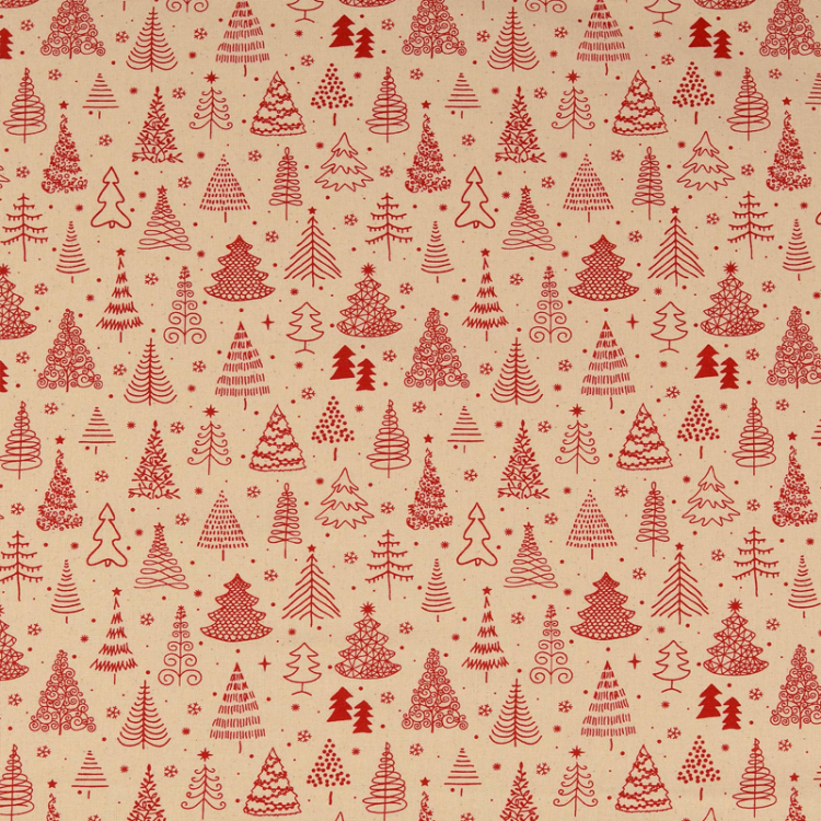 Tissu cotonnade - Arbres de Noël