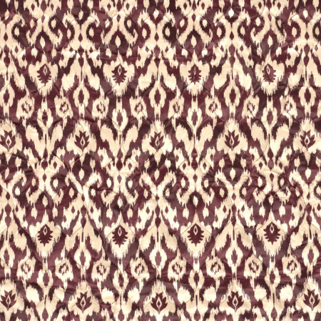 Tissu matelassé velours - Indienne bordeaux