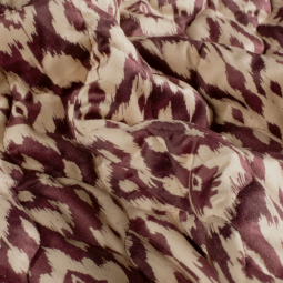 Tissu matelassé velours - Indienne bordeaux