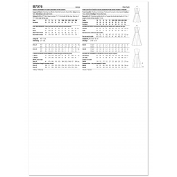 Patron Butterick 7076 - Robe évasée