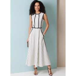 Patron Butterick 7076 - Robe évasée