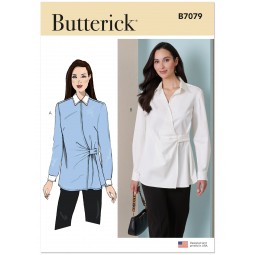 Patron Butterick 7079 - Chemise cache-cœur
