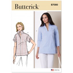 Patron Butterick 7080 - Chemisier à col montant
