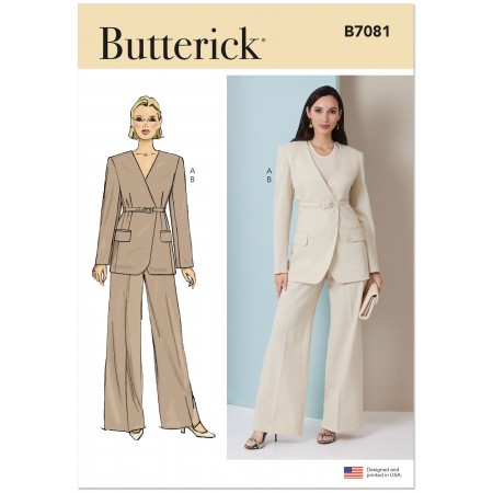 Patron Butterick 7081 - Ensemble veste et pantalon