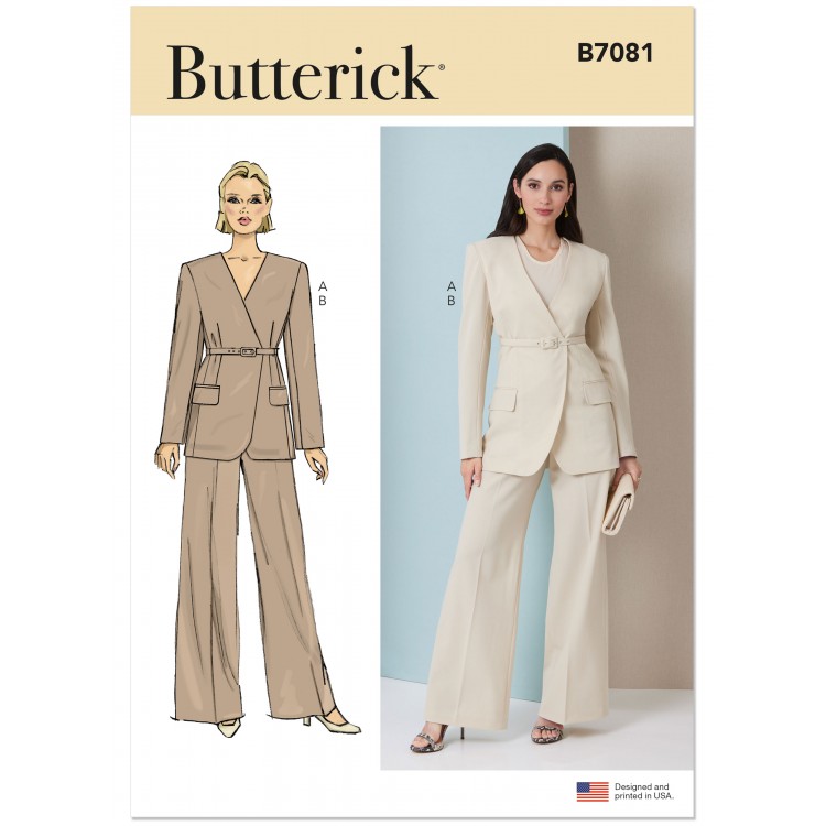 Patron Butterick 7081 - Ensemble veste et pantalon