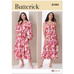 Patron Butterick 7084 - Chemise de nuit et robe de chambre