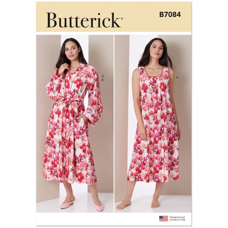 Patron Butterick 7084 - Chemise de nuit et robe de chambre