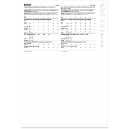 Patron Butterick 7086 - Robe sans manche