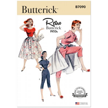 Patron Butterick 7090 - Combinaison avec surjupe