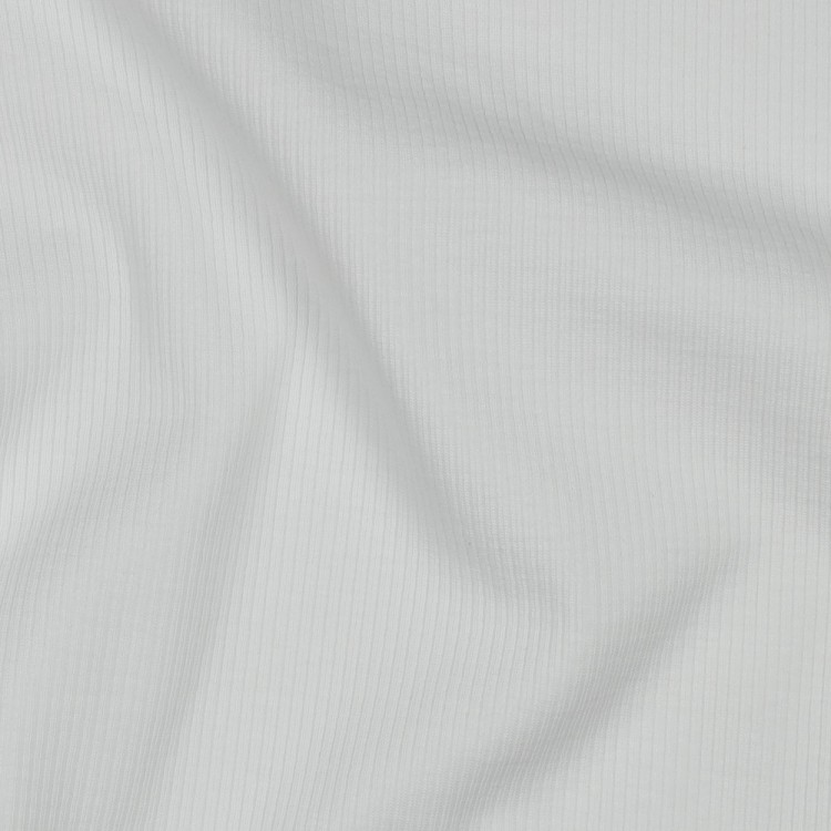 Tissu jersey côtelé - Écru