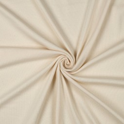 Tissu jersey côtelé - Naturel