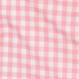 Tissu coton vichy - Rose
