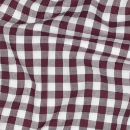Tissu coton vichy - Aubergine