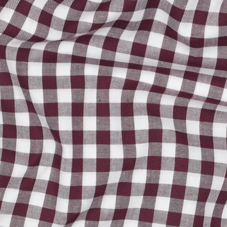 Tissu coton vichy - Aubergine