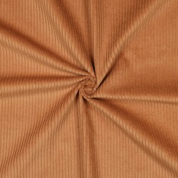 Tissu velours grosses côtes - Cognac