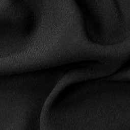 Tissu crêpe satiné - Noir