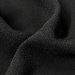 Tissu crêpe satiné - Noir