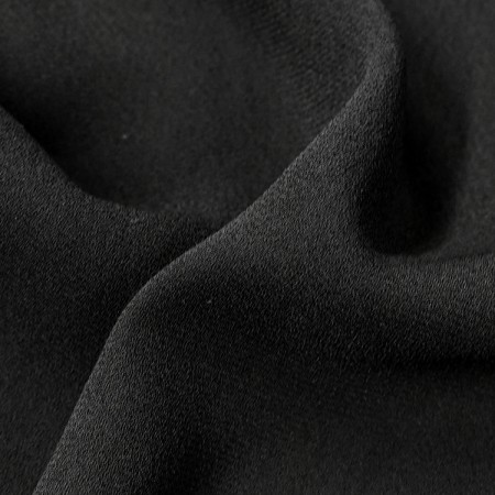 Tissu crêpe satiné - Noir