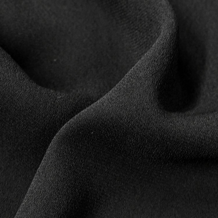 Tissu crêpe satiné - Noir