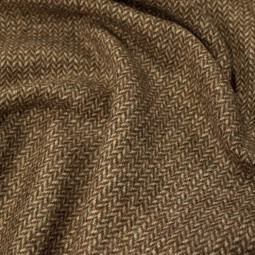 Tissu tailleur - Chevron brun chaud