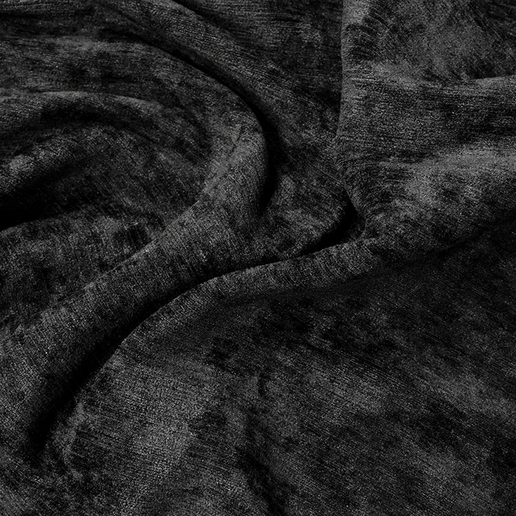 Tissu velours extensible - Texture noir