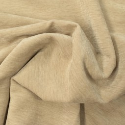 Tissu velours extensible - Texture écru