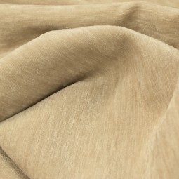 Tissu velours extensible - Texture écru