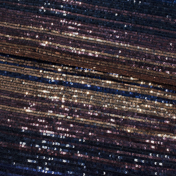 Tissu paillettes - Coucher de soleil