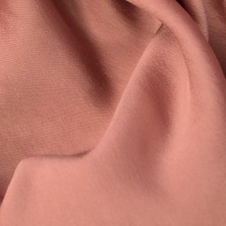 Tissu polyester viscose - Satiné rose
