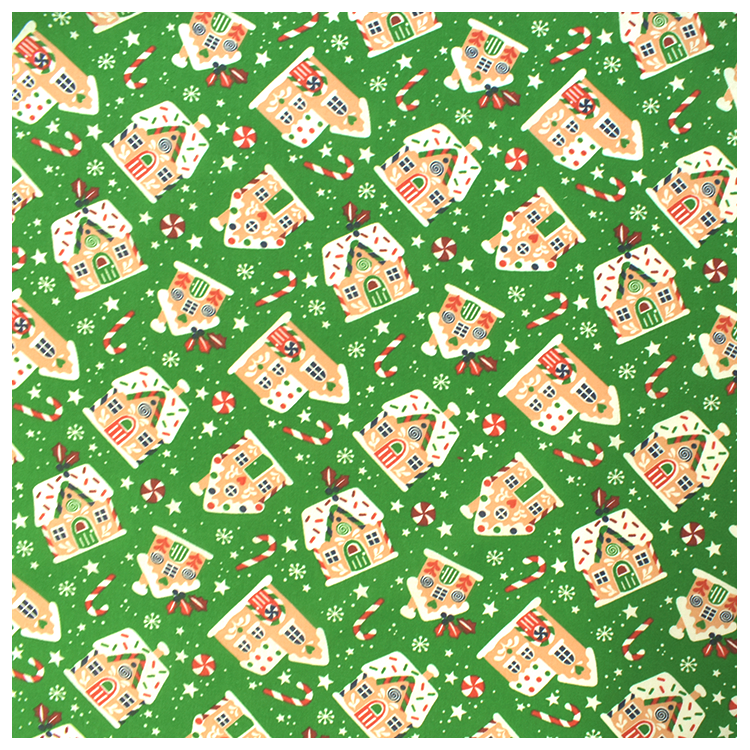 Tissu cretonne - Glaçage vert