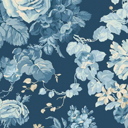 Tissu Laundry Basket Quilts - Special delivery Rose bouquet Navy