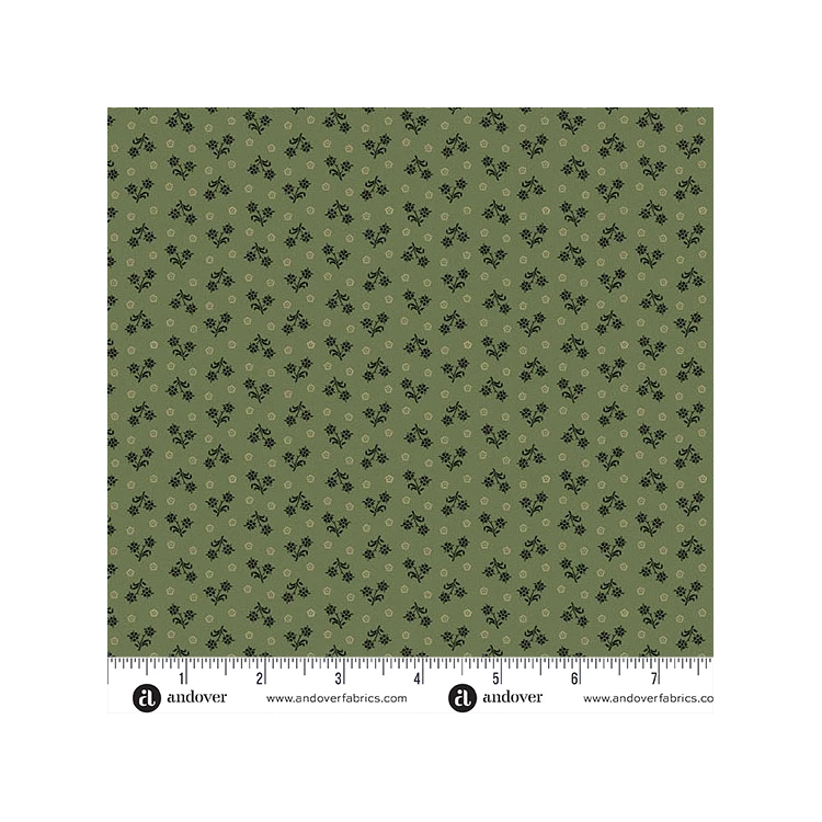 Tissu Jo Morton - Trunk treasures - Gathering olive