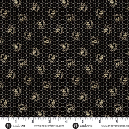 Tissu Jo Morton - Trunk treasures - Lacework Ebony