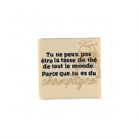 Étiquettes fantaisies Bohin - Tu ne peux pas être la tasse de thé de tout le monde.
