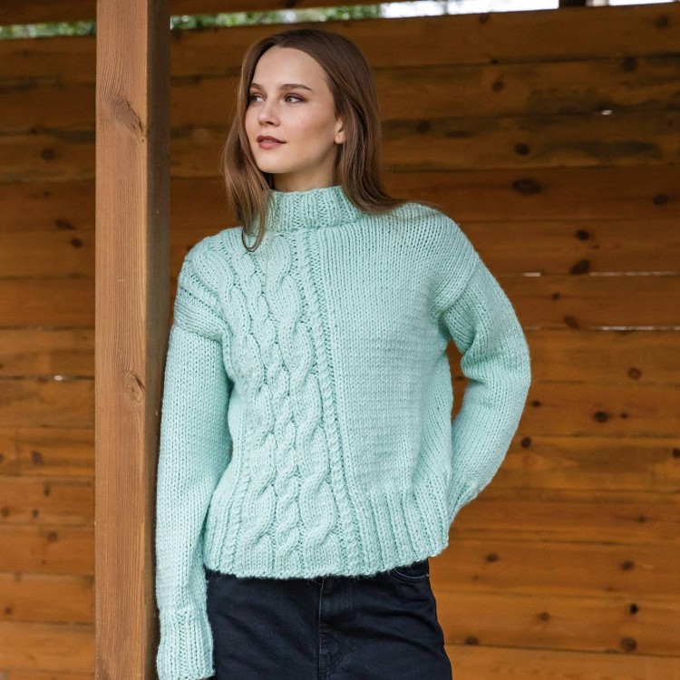 Kit de tricot - Pull à torsades - Big merino