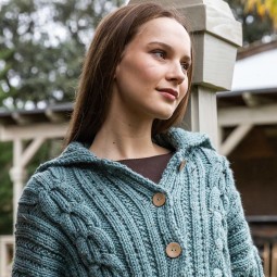 Kit de tricot - Gilet à torsades - Bulky tweed
