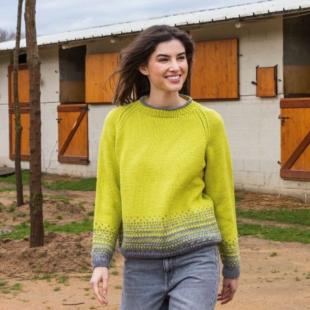 Kit de tricot - Pull jacquard - Merino aran