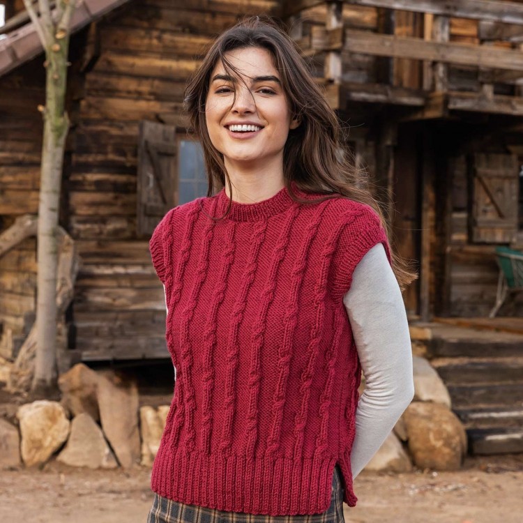 Kit de tricot - Pull sans manches - Merino aran