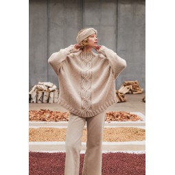 Kit de tricot - Pull poncho top down - Naturalis