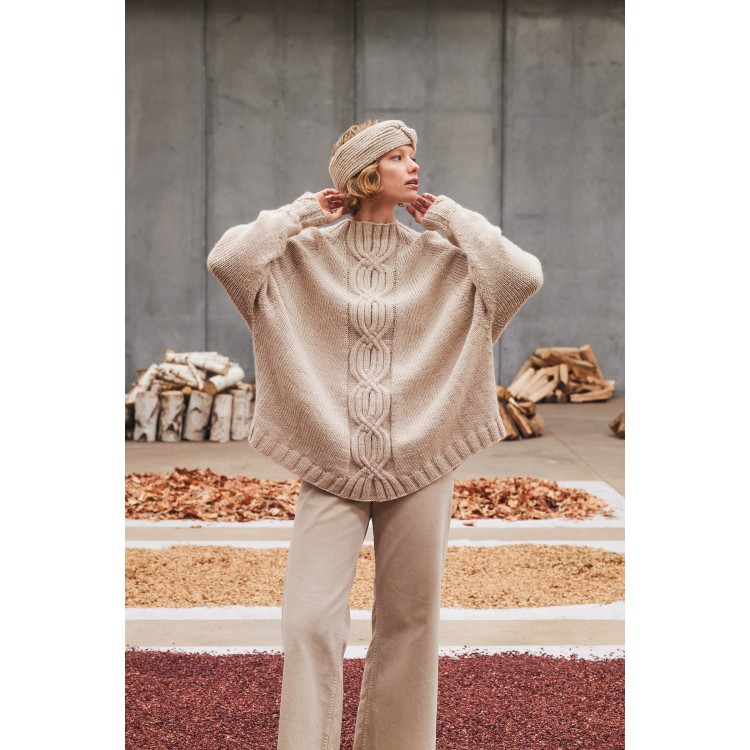 Kit de tricot - Pull poncho top down - Naturalis