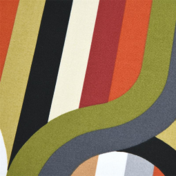 Tissu cretonne - Rétro terracotta
